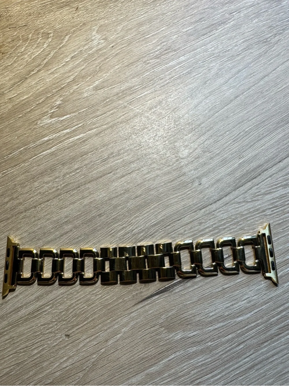 42mm Gold Steel Link Apple Watch Band